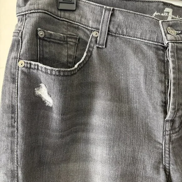 Vintage 7 for All Mankind “Josefina” skinny boyfriend jeans (31, grey) - Picture 3 of 7